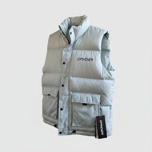 Spyder Men Windom Down 700 Vest, ice blue/Wintergreen, size M NWT